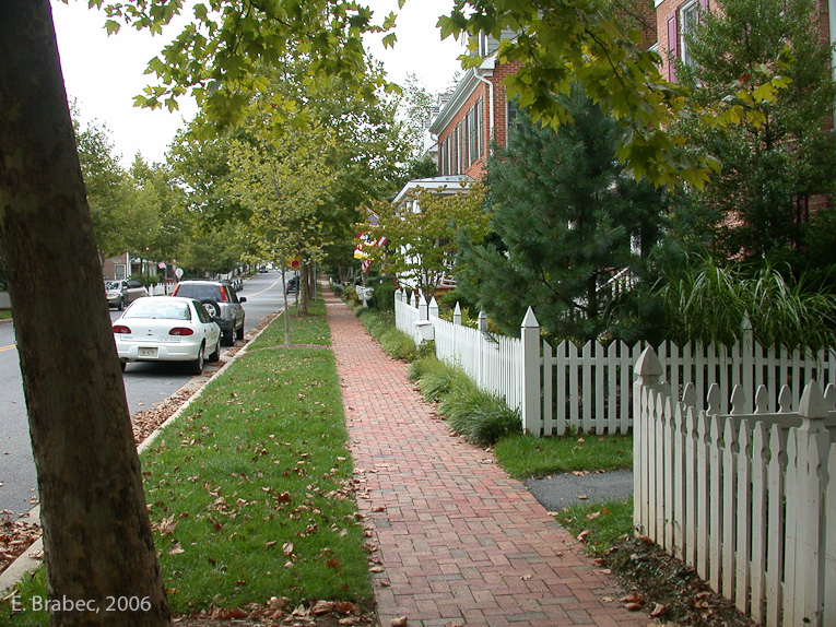 Permeable paving.