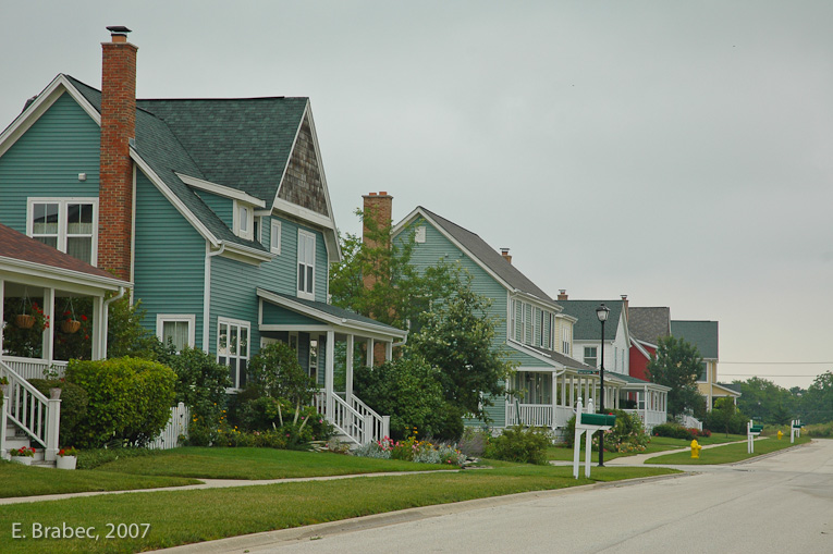 Conventional front yard plantings